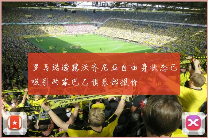 罗马诺透露沃齐尼亚自由身状态已吸引两家巴乙俱乐部报价